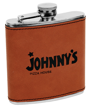 Leather Engraved Flask